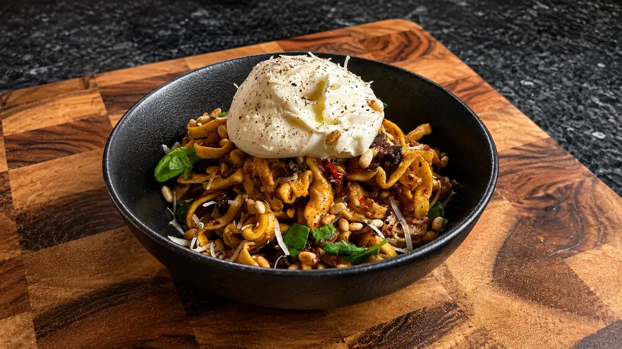Fettuccine with Burrata