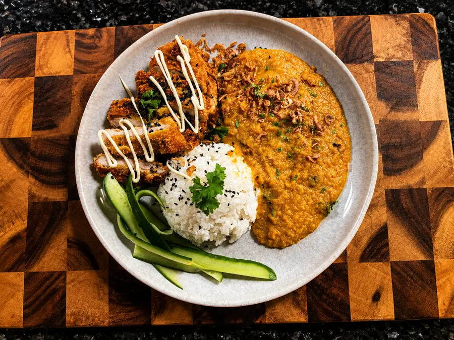 Crispy Pork Katsu in Japanese Curry
