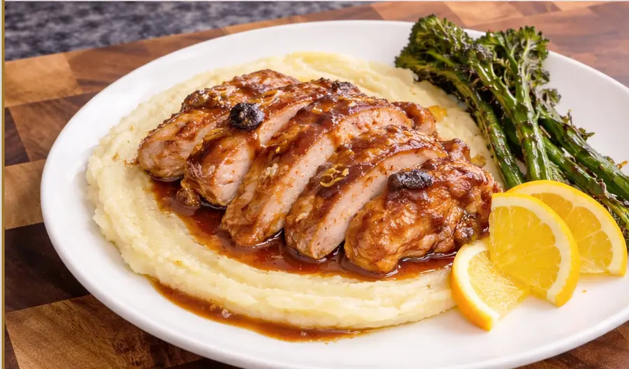 Orange Glazed Crispy Skin Chicken