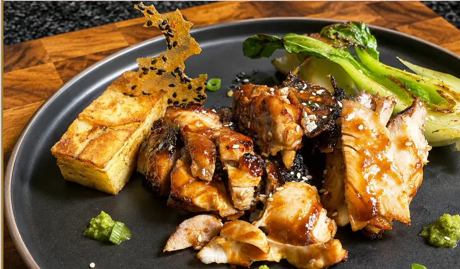 Black Sriracha Lacquered Chicken Thigh